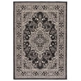 thumbnail image 2 of SAFAVIEH Courtyard Desi Medallion Indoor/Outdoor Area Rug, Black/Ivory, 5'3" x 7'7", 2 of 9