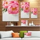 Fleurs de Pivoine Rose - Toile Florale Imprimé Art – image 3 sur 4