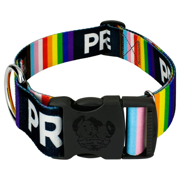 Country Brook Petz® 1 1/2 inch Deluxe Pride Dog Collar, Extra Large