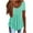 Mint Green, variant on Timegard Womens Tops Round Neck Button Short Sleeve Ruffle Loose Comfy Blouse Casual Summer Fashion