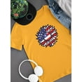 thumbnail image 3 of Patriotic Sunflower Bold Lineart T-Shirt Juniors -Image by Shutterstock,  x-Small, 3 of 4
