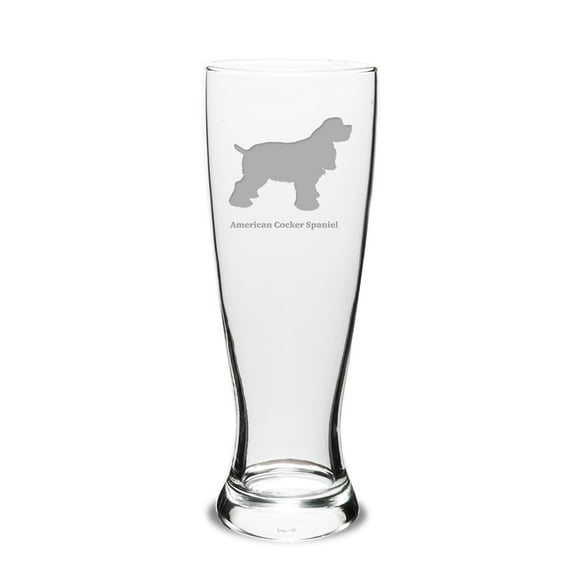 American Cocker Spaniel Deep Etched 23 oz University Beer Pilsner