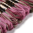 thumbnail image 2 of 10 Skeins 87.5 Yards 6 Strands Cross Stitch Threads Embroidery Floss Thread Bulk Purple Variegated Friendship Bracelet String Polyester Threads for Jewelry Making Cross Stitch Craft Supplies, 2 of 8