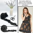 thumbnail image 4 of Lace Ribbon Decorative Ribbon 4.2 m 5 cm Satin Lace Ribbon Ruffle Lace Pleated Trim Lace Trim for DIY Sewing Clothing Embroidered Wedding Party Bouquets Cake Lace Decoration (Black), 4 of 5