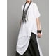 thumbnail image 3 of Camiseta blanca con abertura irregular para mujer, talla grande, nueva camiseta de cuello redondo y manga corta, tendencia de moda para primavera y verano, 3 of 4