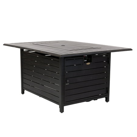 Fire Sense - Longmont Aluminum Rectangular LPG Fire Pit - Antique Bronze