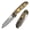 Amber, variant on Tenable Shard Folding Pocket Knife with Clip, 3.47'' Blue Coated 14C28N Blade,Secure Crossbar Lock,Jade G10 with Purple Motif Handle,T1006V9