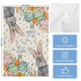 thumbnail image 5 of Happy Easter Kitchen Towels Set of 4, Water Absorbent Dish Towel, Spring Bunny Easter Eggs Floral Beige Burlap Decorative Hand Towels - Quick Drying Cloth for Cooking Baking, 18x28 Inch, 5 of 8