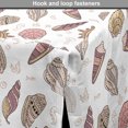 thumbnail image 4 of Nautical Dog Crate Cover, Repetitive Sun Symbols Mollusk and Sea Shells Print on Plain Backdrop, Easy to Use Pet Kennel Cover for Dogs, 35" x 23" x 27", White Beige Dried Rose, by Ambesonne, 4 of 6