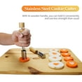 thumbnail image 3 of Máquina de estampado de galletas Irfora Cortador de galletas de acero inoxidable con mango de madera Flores Corazón en forma de estrella Cortador de frutas y verduras Fondant Molde de gallet Irfora Máquina de estampado de galletas, 3 of 5