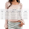 Auralook Women's Bell Sleeve Crop Tops Fashion Polka Dots Crewneck ...