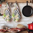 thumbnail image 6 of Easter Kitchen Towels Set of 4, Spring Rabbit Sheep Duck Eggs Plants Black Plaid Absorbent Dish Towels for Kitchen, Microfiber Hand Towel, Quick Drying Tea Towel for Cleaning Decorative Dishcloths, 6 of 7