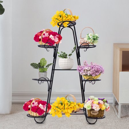 9 Tier Metal Plant Stand Flower Shelf Bonsai Display Rack