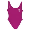 thumbnail image 5 of Womens Letter Print One Piece Swimsuit - Scoop Back High Cut Sleeveless Backless Bathing Suit for Ladies, 5 of 5
