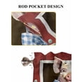 thumbnail image 6 of Pig Sunflowers Living Room Curtains 2 Panel, Eucalyptus Leaves Floral Bees Red Barn Cafe Window Treatment, Farmhouse Bedroom Bathroom Kitchen Curtains Drapes 104"x45", 6 of 6