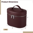 thumbnail image 2 of Travel Makeup Bag for Women, Large Capacity Cosmetic Organizer with Removable Liner, Waterproof PU Leather Toiletry Bag, Portable Cosmetic Case for Skincare Brushes Accessories, 2 of 8