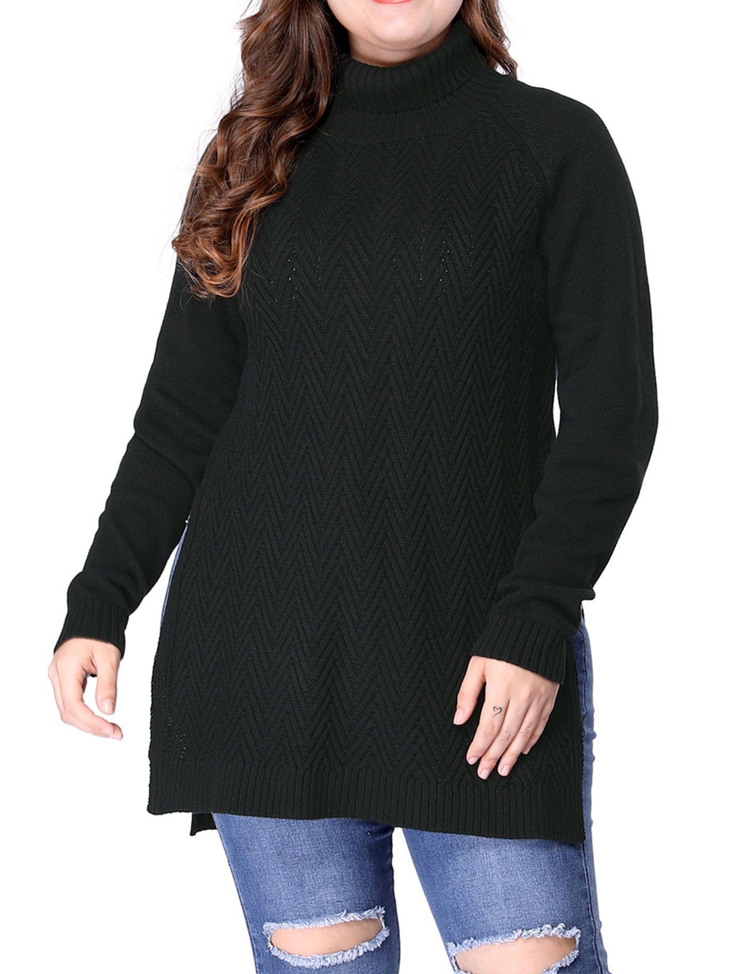 Women's Plus Size Turtleneck Tunic 