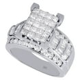 thumbnail image 3 of 10K White Gold Ladies Princess Cut Diamond Wedding Engagement Ring Set 2.01 Ct., 3 of 5