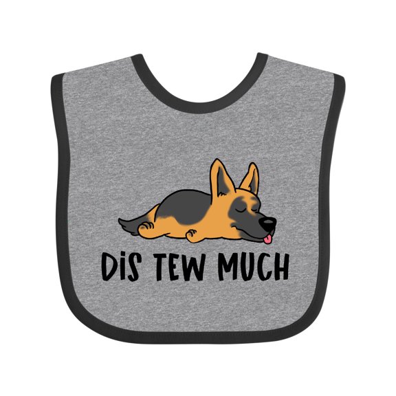 Inktastic Napping Dis Tew Much German Shepherd Boys or Girls Baby Bib