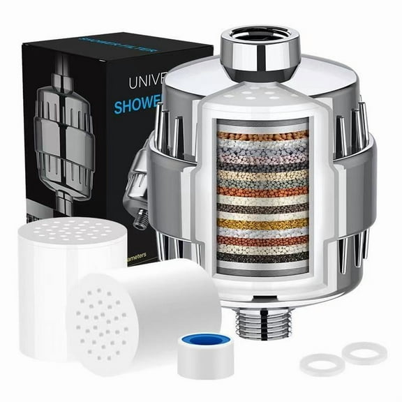 Dwell well Shower Filter, Shower Head Filter for Hard Water, Water Softener with 2 Cartridge