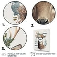 thumbnail image 3 of Designart Cute Baby Caribou With Floral Crown V Canvas Wall Art, 3 of 5
