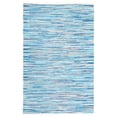 thumbnail image 6 of SAFAVIEH Rag Elena Striped Cotton Runner Rug, Turquoise/Multi, 2'3" x 9', 6 of 11