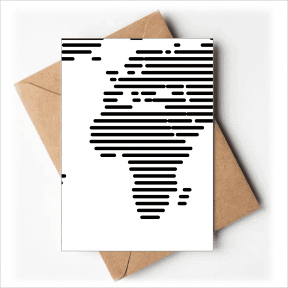 Simple Black Line World Map Pattern Greeting Cards You are Invited Invitations