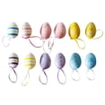 thumbnail image 2 of 12 Pcs Easter Eggs Hanging Ornaments Colorful Easter Egg Decorations for Easter Tree Plastic Ornaments for Craft Easter Basket Stuffers Party Favors Supplies Home Decor Spring Easter Decorations B, 2 of 8