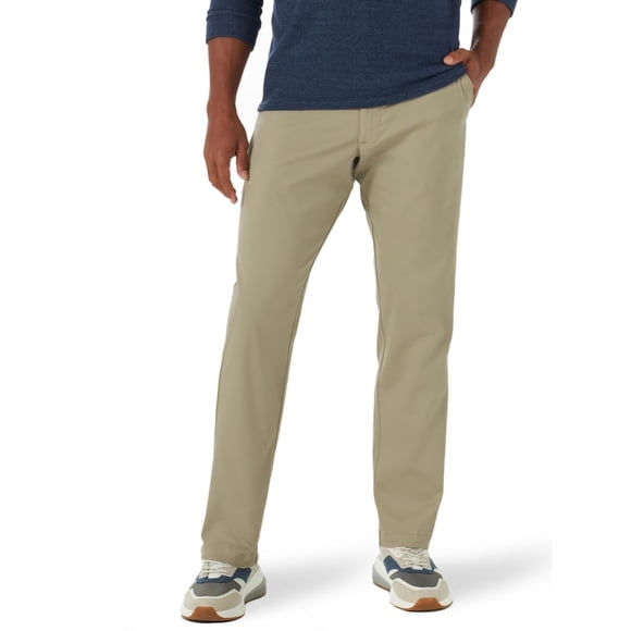 Pant Lee Extreme Motion Relaxed Taper para hombre, color caqui, 38 de ancho x 32 de largo