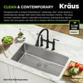 thumbnail image 3 of KRAUS Dex 33 Undermount 16 Gauge Stainless Steel Single Bowl Kitchen Sink, 3 of 12