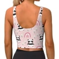 thumbnail image 4 of Picia Cute Cartoon Panda Sports Bra for Women,Padded Strappy Sports Bras Medium Support Yoga Bra with Removable Cups,Running Yoga Bra-Large, 4 of 9