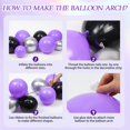 thumbnail image 3 of Kit de arco de globos FOTIOMRG, morado y negro con plata, 125 piezas, 3 of 7