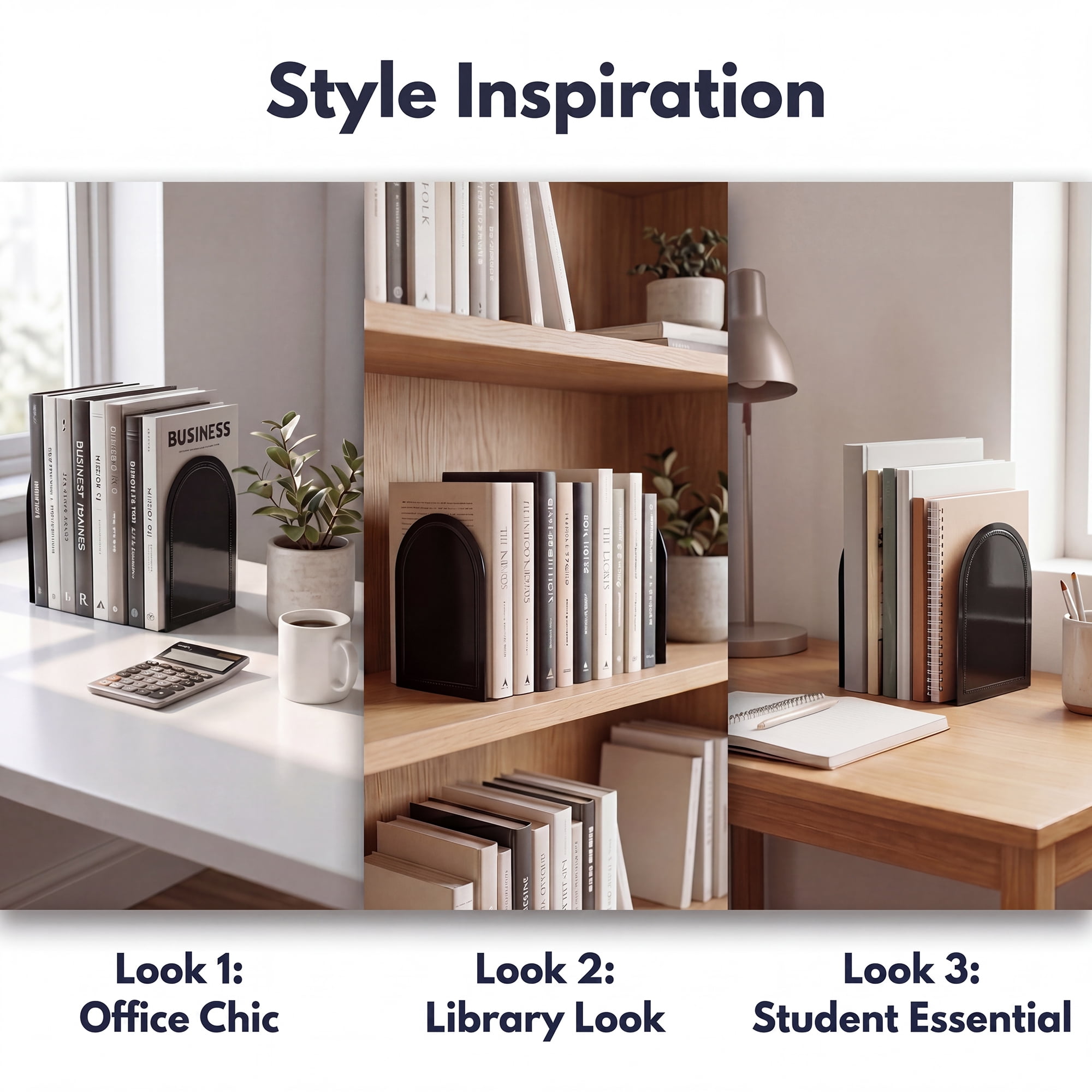 Unique Bargains 2Pcs Decorative Metal Modern Hollow-out Bookends Black 5*3.1*6.5inch