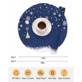 thumbnail image 6 of 13 Inch Round Placemats Set of 4, Navy Blue Christmas Non Slip Heat Insulation PP Table Mats, Xmas Snowflake Ball Winter Snowflake Washable Place Mats for Kitchen Dining Party Table Decor, 6 of 7