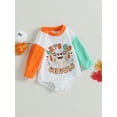 thumbnail image 3 of Wassery My 1st Halloween Clothes Costume Infant Baby Girl Boy Fall Halloween Sweatshirt Long Sleeve Round Neck Letter Print One-Piece Bodysuit 0-18 Months, 3 of 9