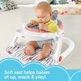 thumbnail image 2 of Fisher-Price Silla portátil para bebé, asiento de piso premium para sentarse con bandeja para refrigerios, barra de juguetes y cojín de asiento lavable de felpa, Peek-a-Boo Fox, 2 of 5