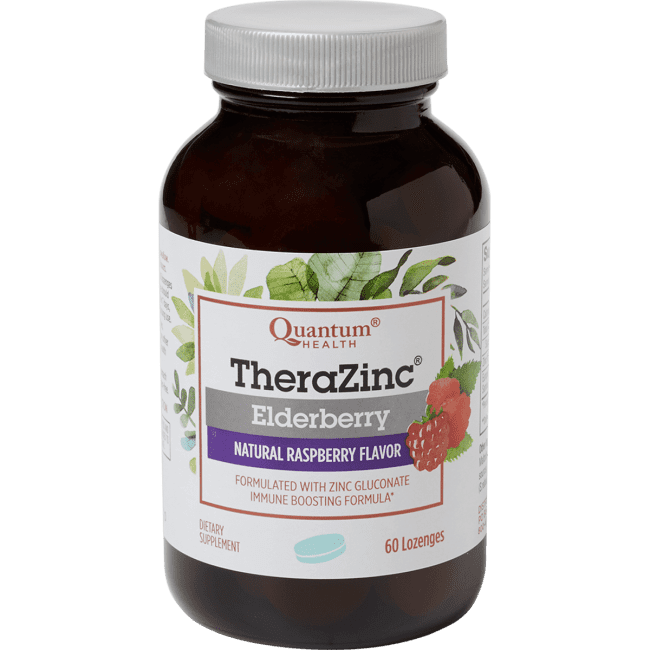 Quantum Health Thera Zinc Lozenges, Elderberry 60 ea