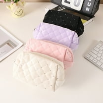 Under $1 Pencil Case, Velvet Sequin Diamond Patterned Makeup Bag for Student with Large Capacity Storage Student Zipper Stationery Bag Pencil Case Back to College