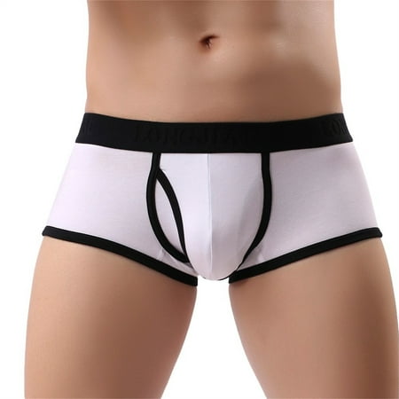 

BIZIZA 5 Pack Men s Male Soft Briefs Pouch Stretch Underwear Breathable Comfort Trunks White L