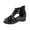 Black, variant on asdoklhq Clearance Women Shoes Under $10,Summer Ladies Shoes Casual Flat Fish Mouth Hollowed Out Wedge Heels Zipper Women's Sandals