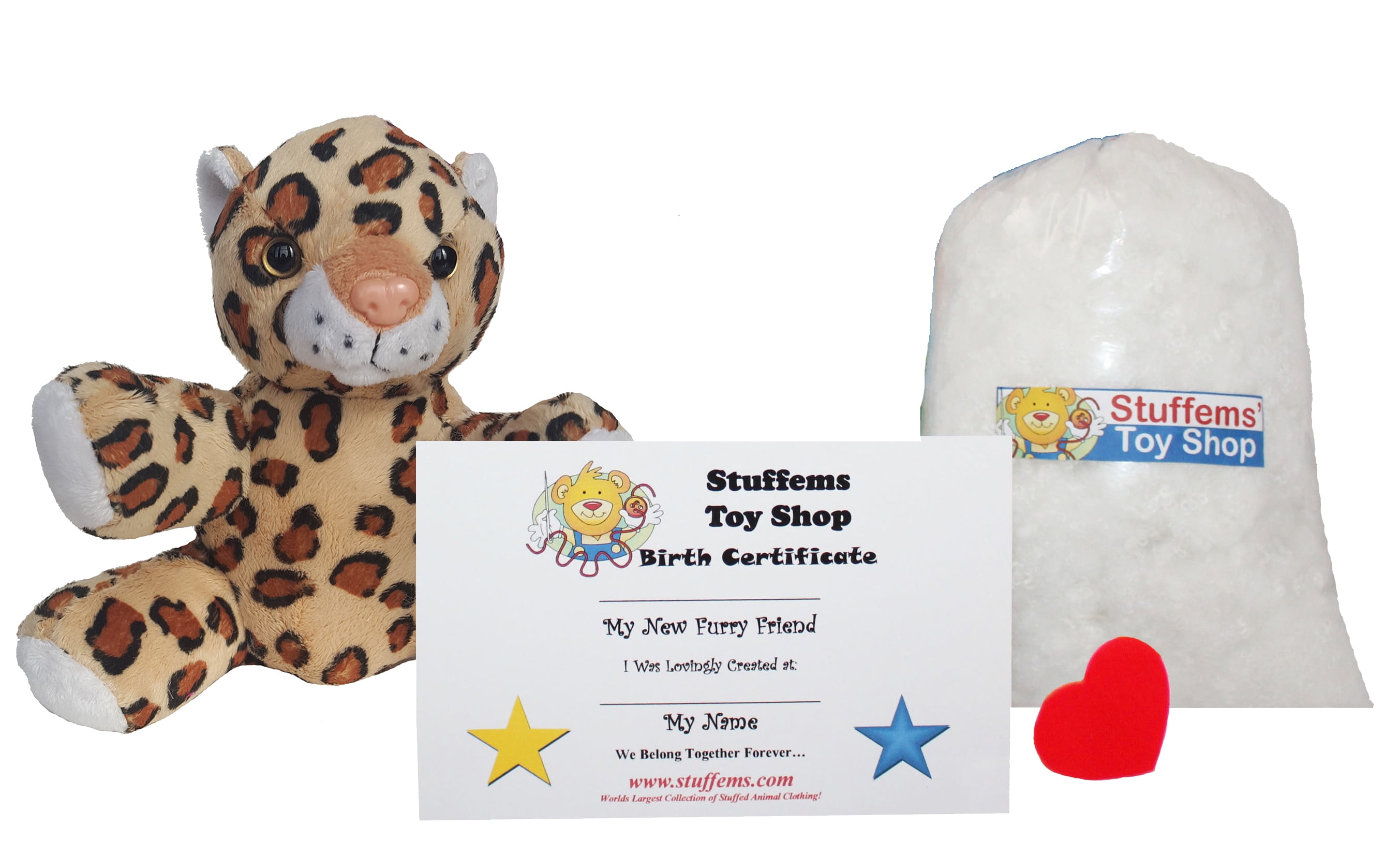 Stuffems Toy Shop No Sewing Required Make Your Own Stuffed Animal Mini 8 Inch Super Soft Spotted Leopard Kit