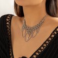thumbnail image 5 of 2 uds collar de borla de cadena de metal punk oscuro dulce collar con colgante de cruz de hip-hop JM, 5 of 5