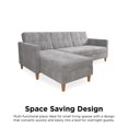 DHP Hartford Storage Reversible Sectional Futon with Chaise, Space