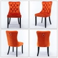 thumbnail image 6 of Aukfa High-End Upholstered Dining Chairs Set of 2, Modern Tufted Solid Wood Side Chair with Nailhead Trim - Orange, 6 of 8
