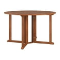 thumbnail image 3 of CorLiving Miramar Solid Hardwood Outdoor Drop Leaf Collapsible and Portable Round Dining Table, 3 of 8
