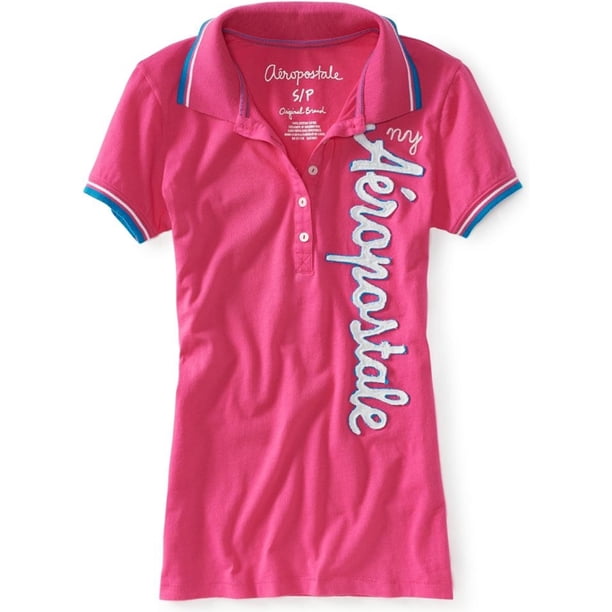 Aeropostale Ny Aero Polo para mujer, rosa, extra pequeño
