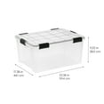 thumbnail image 3 of IRIS 60 Qt. Plastic Storage Bins with Sealed Lids, Clear Gasket Box, Airtight Containers 4Pk, 3 of 14