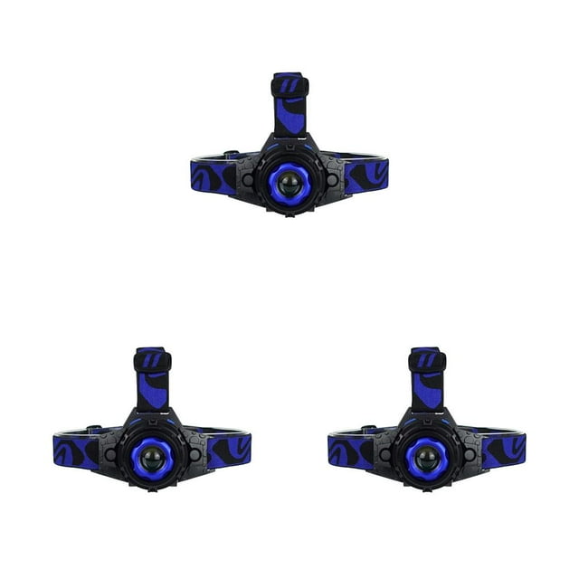 kurtrusly Headlamp Rechargeable FlashlightPowerful Headlight Fishing Running Brightness Torch Portable Rotary Forehead Frontal Headlamp,Charger 3Set