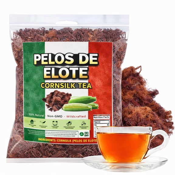 5oz Pelos de Elote (Cornsilk) Herbal Tea - Corn Silk Tea Premium Barbas de Elote | 100% All-Natural Loose Leaf| Non-GMO Mexican Herbal Tea Wildcrafted. IMPORTED FROM MEXICO