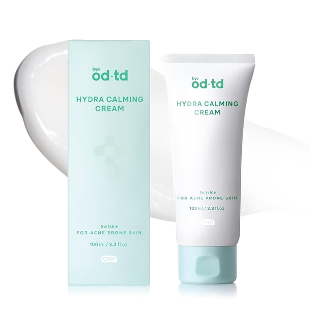 bye od-td Hydra Calming Cream (3.3fl oz) - Fórmula suave de larga duración, hidratación profunda y gel hidratante para la reparación de la barrera de la piel seca, cuidado de la piel coreano. Pantenol